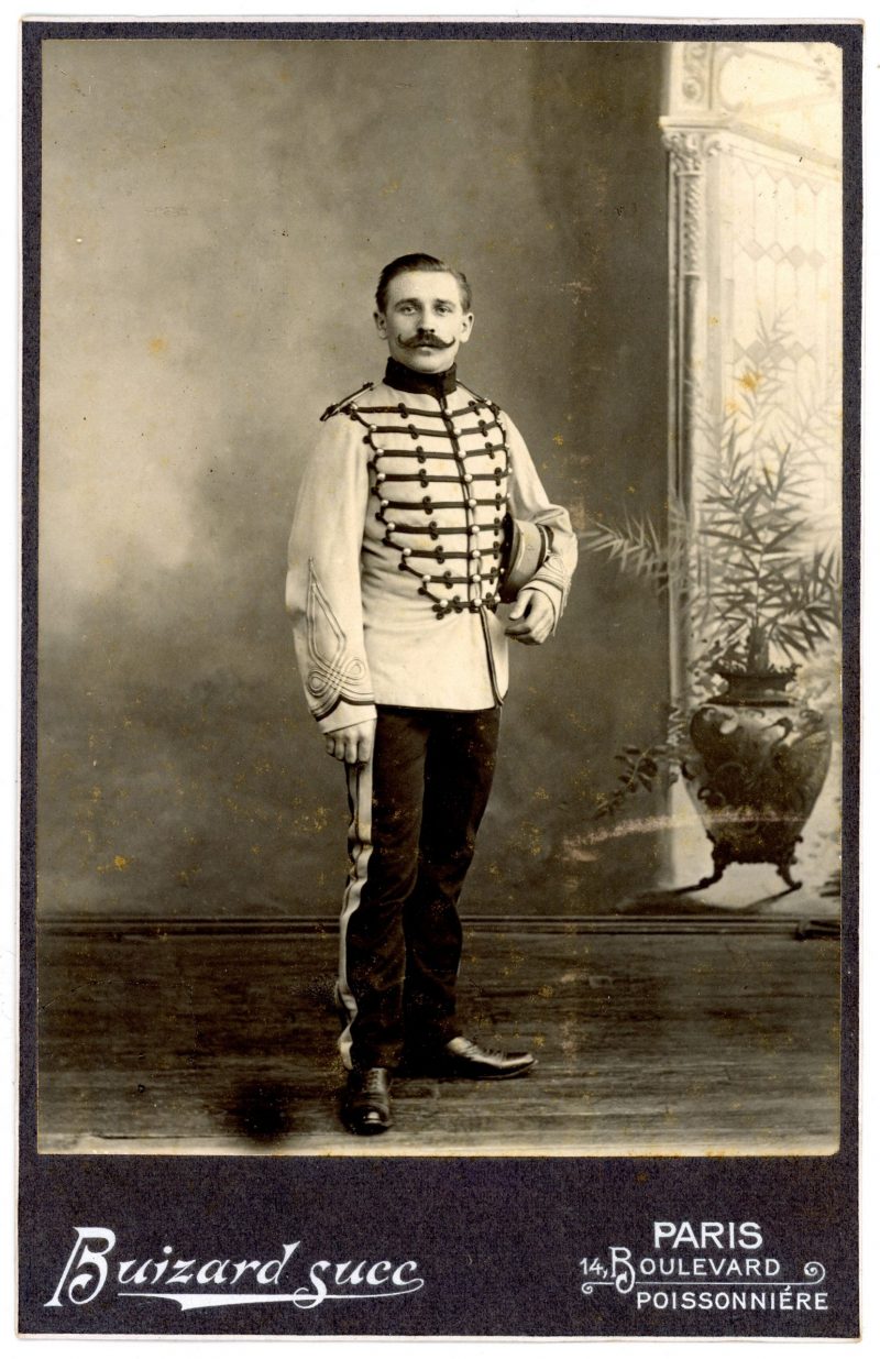 Grande CDV - Carte Cabinet Lieutenant du 4° Régiment de Spahis - uniforme - Dolman -Troisième République Paris