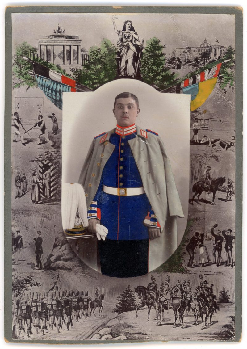 Carte CDV photo Soldat Allemand Infanterie - Réserviste - Service Militaire Berlin - Garde Impériale - Carte colorisée