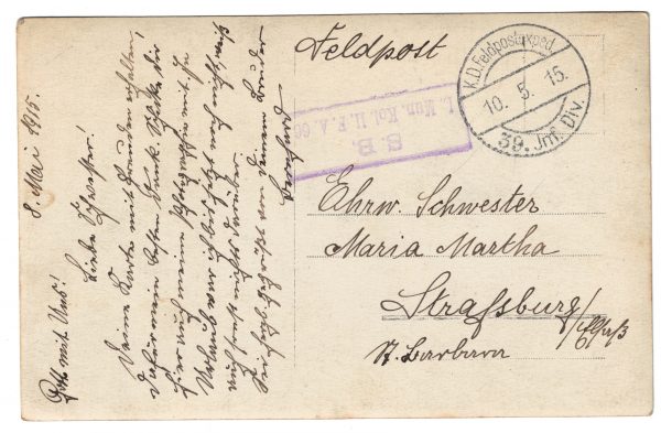 Photo Carte Postale - Guerre 14/18 - Infanterie Régiment 66 Allemagne - Kriegsjahre 1914/1915 - Village - Strasbourg - Front