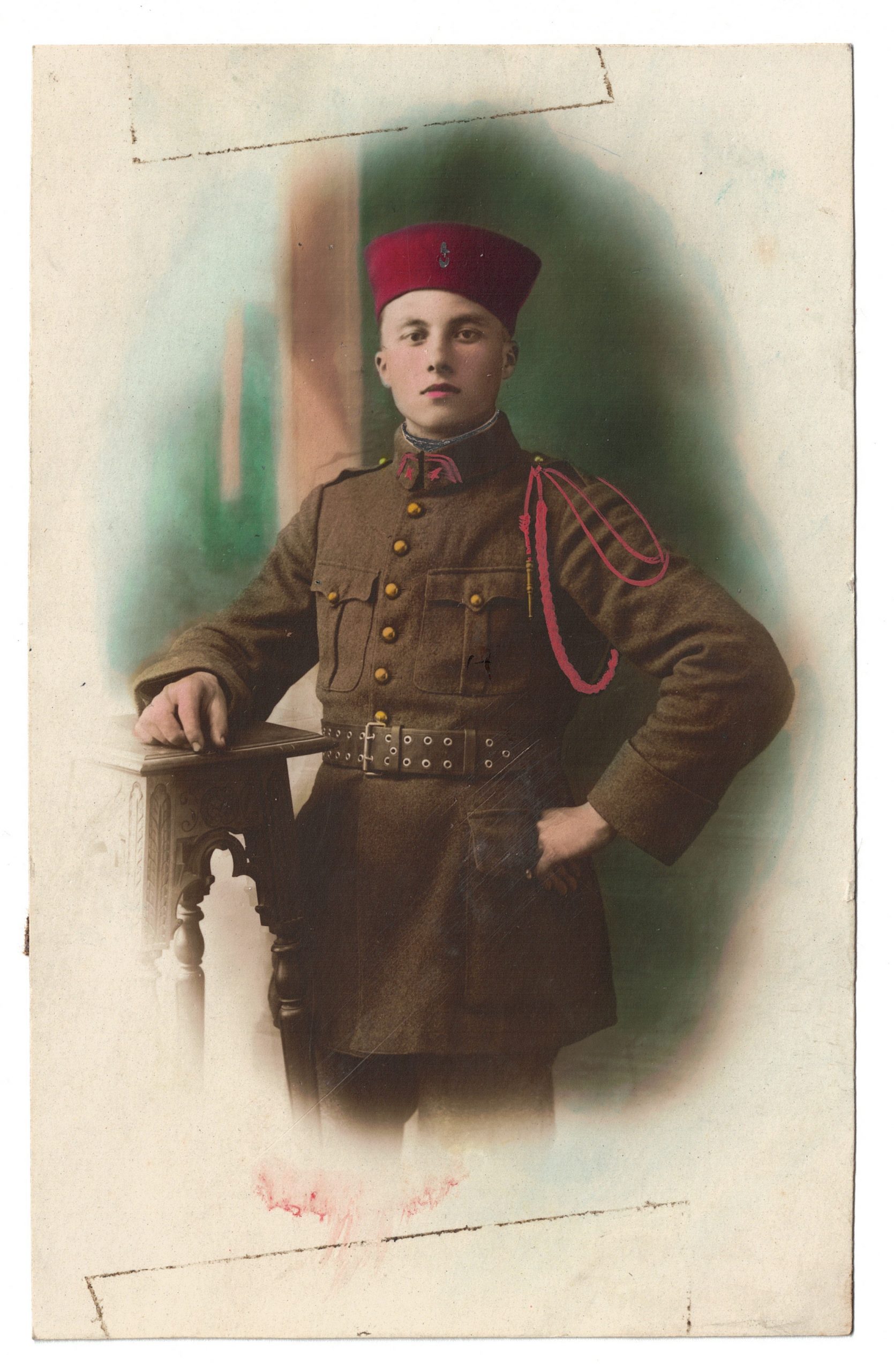 Photo Carte Postale - Colorisée - Infanterie Tirailleur - 4 Régiment - Uniforme - Soldat - Front - France