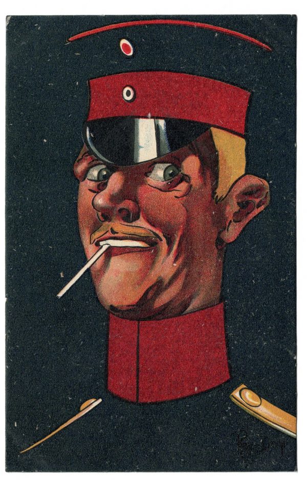 6 Anciennes Cartes Postale - Propagande 14/18 - Anti- Prussienne - Caricature - Guerriers - Soldats - Uniforme - Les Huns - Regis Derp