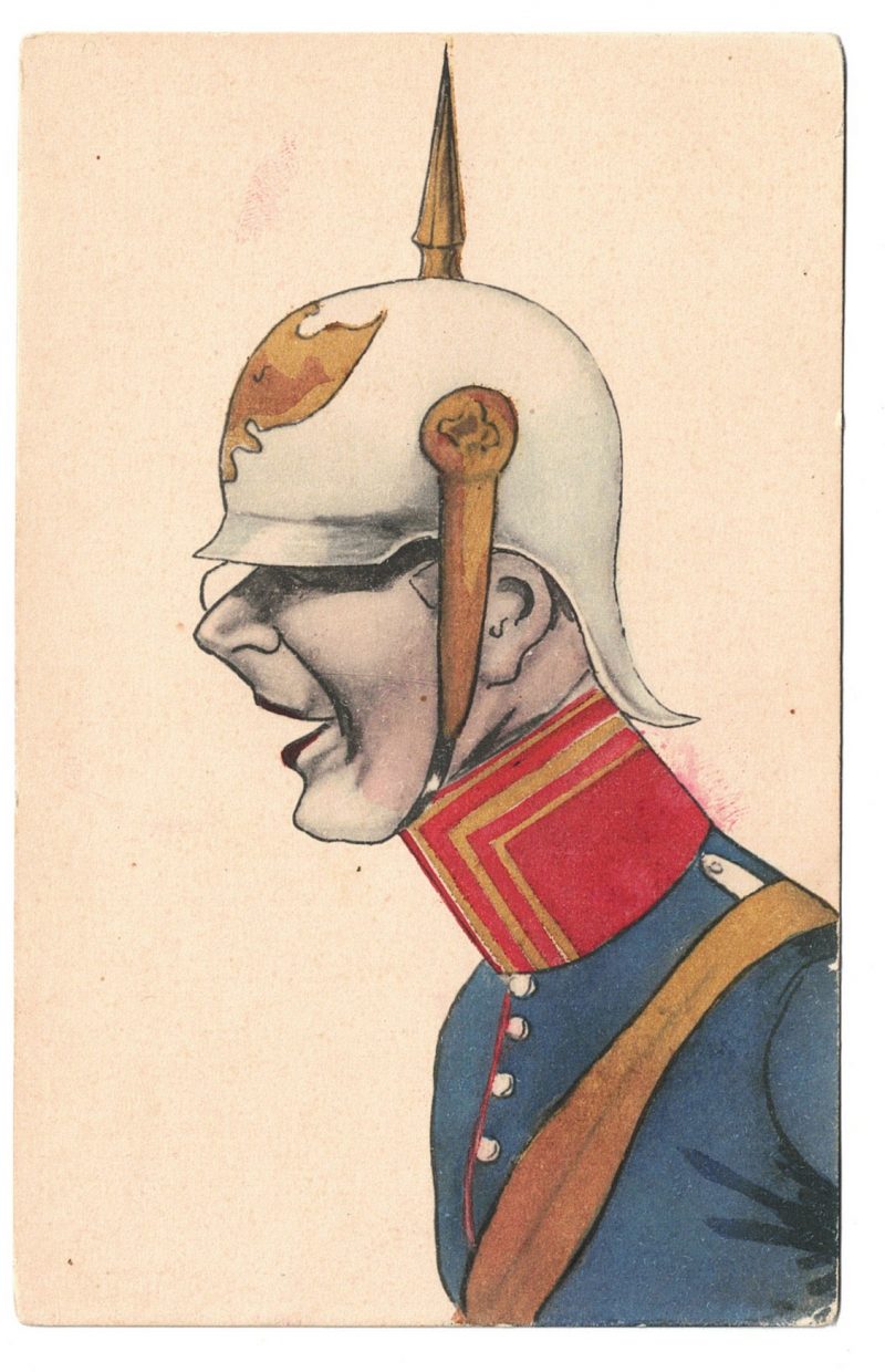 3 Anciennes Cartes Postale - Propagande 14/18 - Anti- Prussienne - Caricature - Guerriers - Soldats - Uniforme - Les Huns