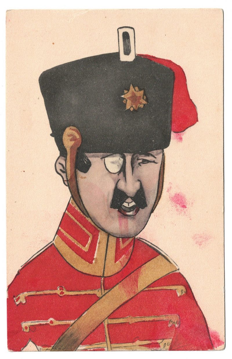 3 Anciennes Cartes Postale - Propagande 14/18 - Anti- Prussienne - Caricature - Guerriers - Soldats - Uniforme - Les Huns