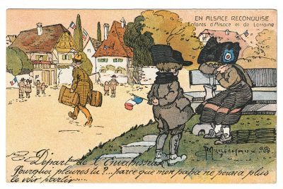 2 Anciennes Carte Postale - Alsace Lorraine - Guerre 14 / 18 Poulbot - En Alsace Reconquise - Maréchaux Illustrateur - 1919 - Prusse