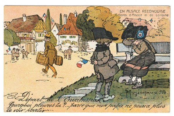 2 Anciennes Carte Postale - Alsace Lorraine - Guerre 14 / 18 Poulbot - En Alsace Reconquise - Maréchaux Illustrateur - 1919 - Prusse