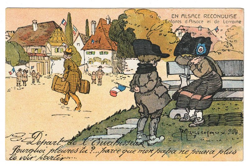 2 Anciennes Carte Postale - Alsace Lorraine - Guerre 14 / 18 Poulbot - En Alsace Reconquise - Maréchaux Illustrateur - 1919 - Prusse