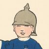 Ancienne Carte Postale - Propagande 14/18 - Prussienne - Caricature - Guerriers - Soldats - Uniforme - Enfant - Casque à pointe - Jouet militaire