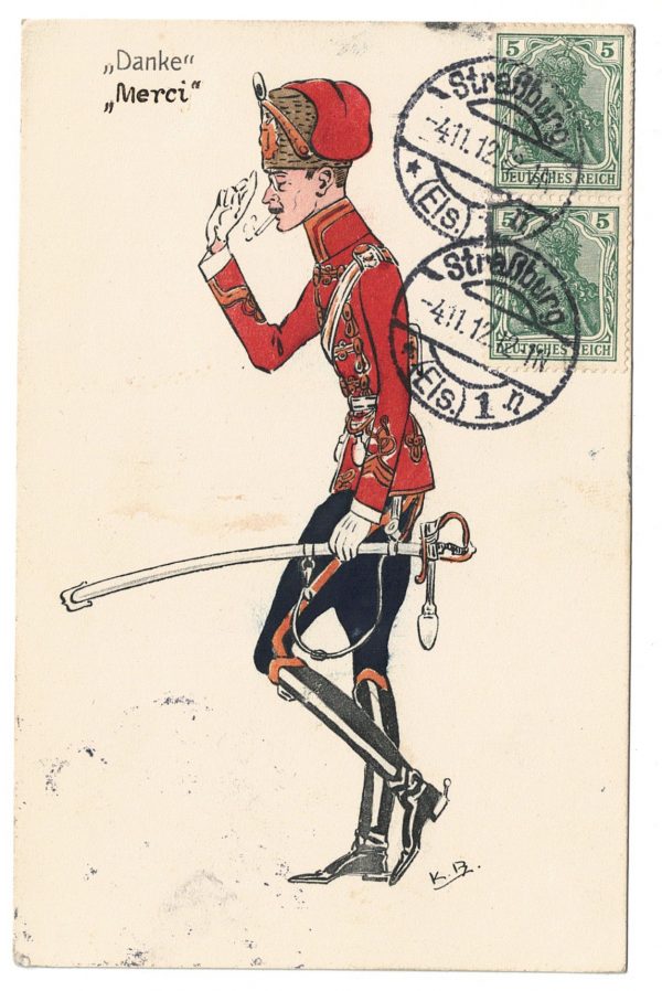 3 Anciennes Cartes Postale - Propagande 14/18 - Anti- Prussienne - Caricature - Guerriers - Soldats - Uniforme - Les Huns - 1912