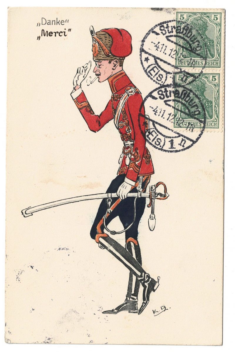 3 Anciennes Cartes Postale - Propagande 14/18 - Anti- Prussienne - Caricature - Guerriers - Soldats - Uniforme - Les Huns - 1912