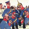 9 Anciennes Cartes Postale - Propagande 14/18 - Caricature - Guerriers - Soldats - Uniforme - Prusse - Manœuvre - Marine - Cavalerie - Casque a pointe