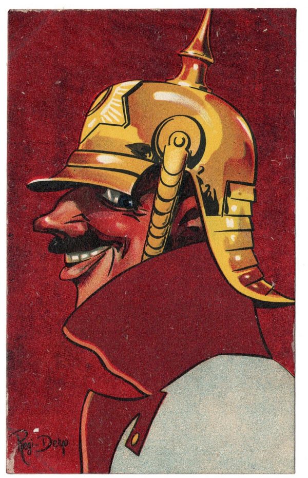 6 Anciennes Cartes Postale - Propagande 14/18 - Anti- Prussienne - Caricature - Guerriers - Soldats - Uniforme - Les Huns - Regis Derp