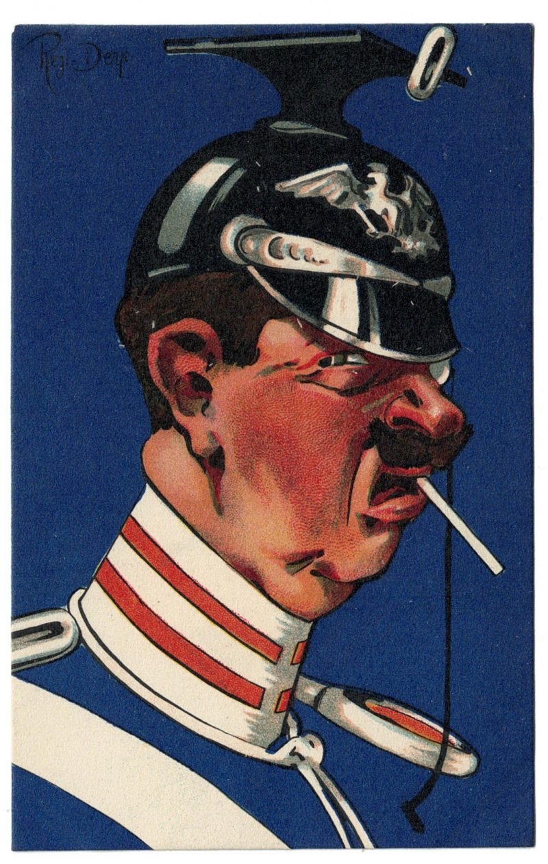 6 Anciennes Cartes Postale - Propagande 14/18 - Anti- Prussienne - Caricature - Guerriers - Soldats - Uniforme - Les Huns - Regis Derp