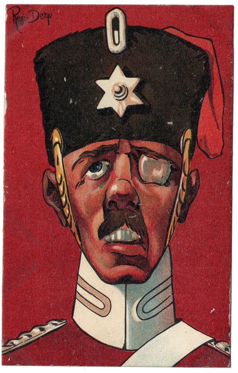 6 Anciennes Cartes Postale - Propagande 14/18 - Anti- Prussienne - Caricature - Guerriers - Soldats - Uniforme - Les Huns - Regis Derp