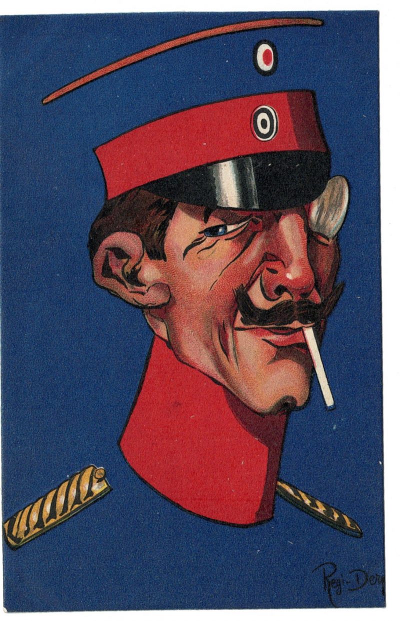 6 Anciennes Cartes Postale - Propagande 14/18 - Anti- Prussienne - Caricature - Guerriers - Soldats - Uniforme - Les Huns - Regis Derp