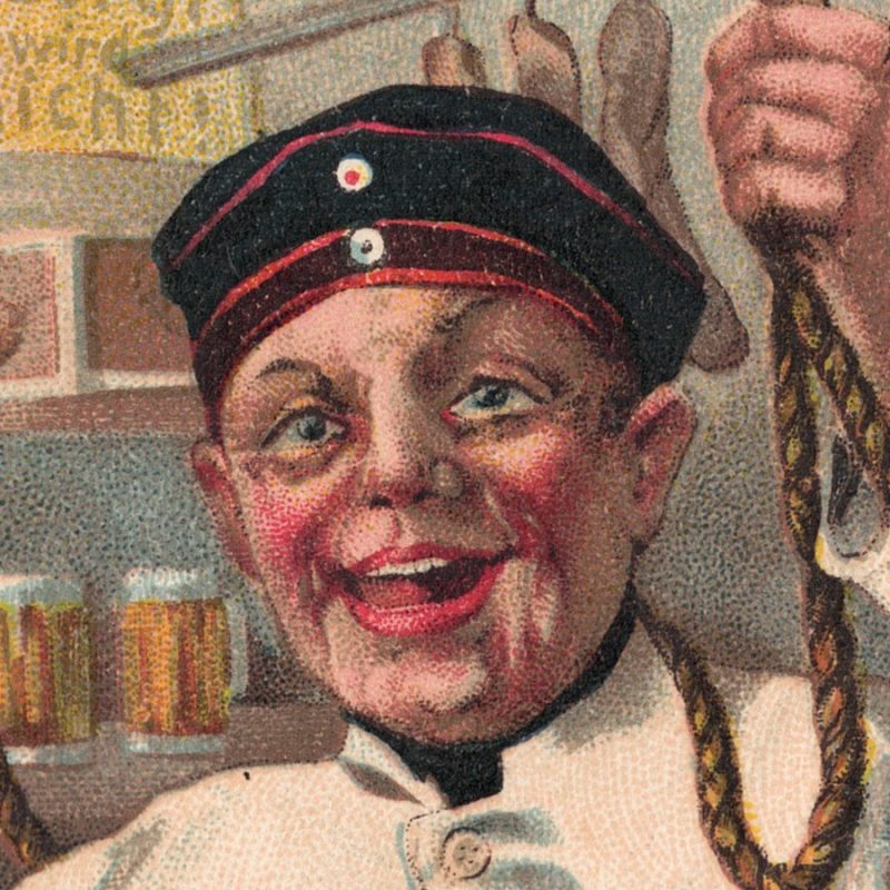 Ancienne Carte Postale à Systeme Armée Allemande soldat Alsacien service militaire - 1907 - Bischheim - Tabac - Cigare