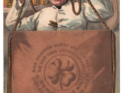Ancienne Carte Postale à Systeme Armée Allemande soldat Alsacien service militaire - 1907 - Bischheim - Tabac - Cigare