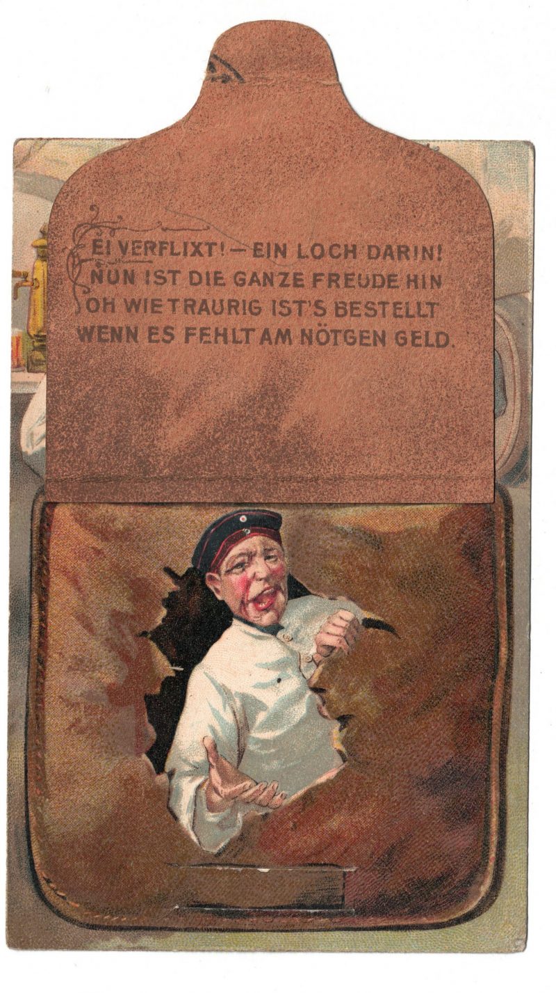 Ancienne Carte Postale à Systeme Armée Allemande soldat Alsacien service militaire - 1907 - Bischheim - Tabac - Cigare