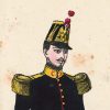 Papier à Lettre illustré - Infanterie Second Empire - Shako - Régiment de ligne - Lithographie rehaussée - Napoléon III - Souvenir Militaire - Drapeau
