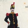 Papier à Lettre illustré - Infanterie Second Empire - Shako - Grenadier Compagnie - Lithographie rehaussée - Napoléon III - Souvenir Militaire