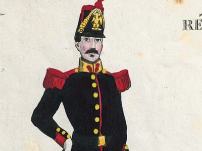 Papier à Lettre illustré - Infanterie Second Empire - Shako - Grenadier Compagnie - Lithographie rehaussée - Napoléon III - Souvenir Militaire