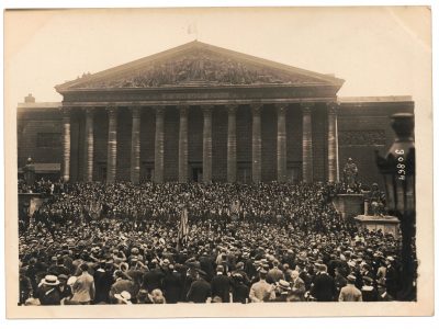 Ancienne Photographie service de presse époque - Défilé 1917 - Guerre 14/18 - Paris défilé des alliés - Arrivée de américains - Juillet 1917 - France - Russie - Angleterre - Amerique