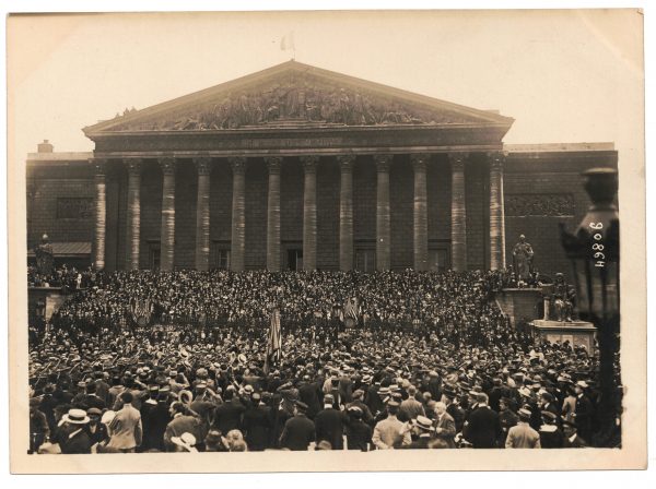 Ancienne Photographie service de presse époque - Défilé 1917 - Guerre 14/18 - Paris défilé des alliés - Arrivée de américains - Juillet 1917 - France - Russie - Angleterre - Amerique
