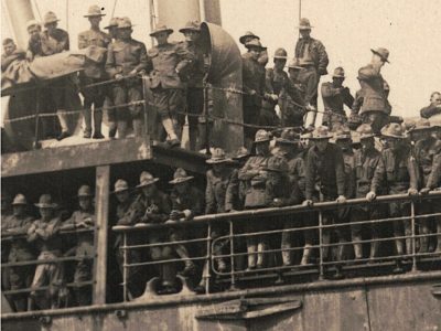 Ancienne Photographie service de presse époque - Défilé 1917 - Guerre 14/18 - Paris défilé des alliés - Arrivée de américains - Juillet 1917 - France - Russie - Angleterre - Amerique