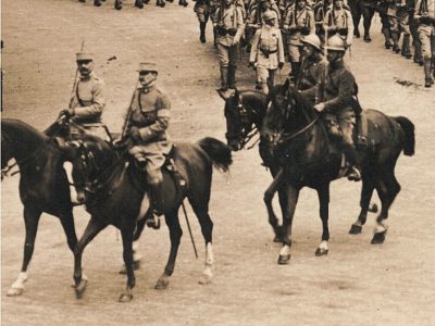 Ancienne Photographie service de presse époque - Défilé 1917 - Guerre 14/18 - Paris défilé des alliés - Arrivée de américains - Juillet 1917 - France - Russie - Angleterre - Amerique