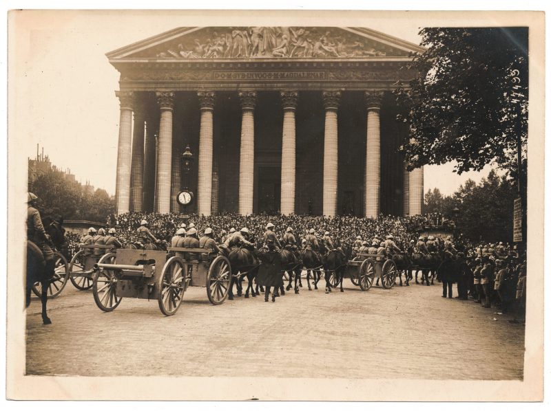 Ancienne Photographie service de presse époque - Défilé 1917 - Guerre 14/18 - Paris défilé des alliés - Arrivée de américains - Juillet 1917 - France - Russie - Angleterre - Amerique