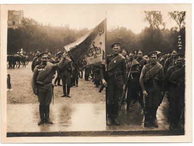 Ancienne Photographie service de presse époque - Défilé 1917 - Guerre 14/18 - Paris défilé des alliés - Arrivée de américains - Juillet 1917 - France - Russie - Angleterre - Amerique