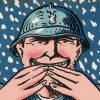 3 Cartes Postales Illustrées - Poilu - Marraine de Guerre- Guerre 14/18 - Casque à pointe - Uniforme - Bonne Année