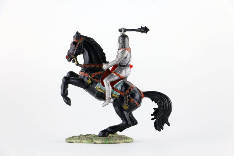 Figurine Starlux Cavalier Chevalier Moyen Age Armure Guerrier