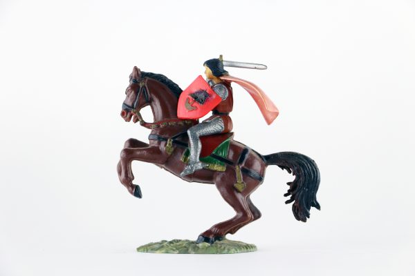 Figurine Starlux Cavalier Chevalier Moyen Age Armure Guerrier