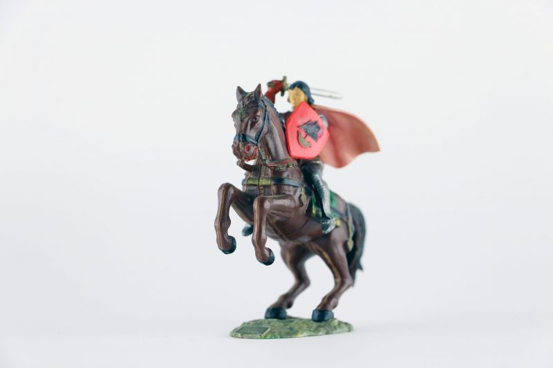 Figurine Starlux Cavalier Chevalier Moyen Age Armure Guerrier