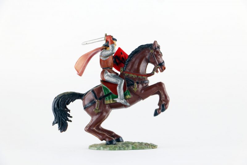 Figurine Starlux Cavalier Chevalier Moyen Age Armure Guerrier