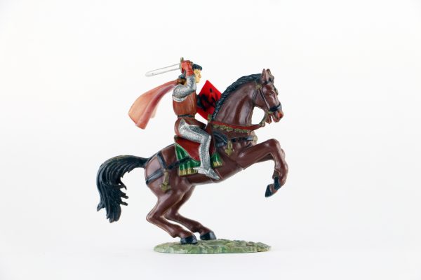 Figurine Starlux Cavalier Chevalier Moyen Age Armure Guerrier