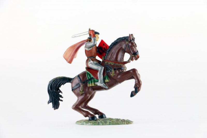 Figurine Starlux Cavalier Chevalier Moyen Age Armure Guerrier