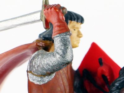 Figurine Starlux Cavalier Chevalier Moyen Age Armure Guerrier