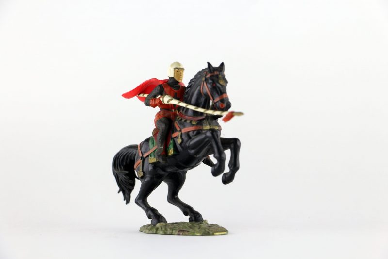 Figurine Starlux Cavalier Chevalier Moyen Age Armure Guerrier Lance