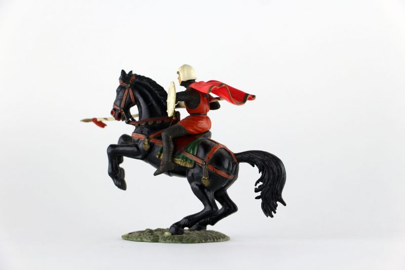 Figurine Starlux Cavalier Chevalier Moyen Age Armure Guerrier Lance