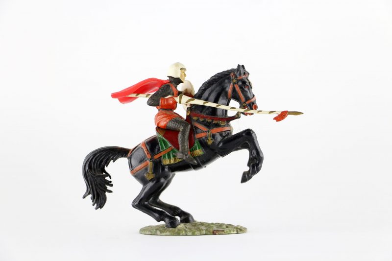 Figurine Starlux Cavalier Chevalier Moyen Age Armure Guerrier Lance