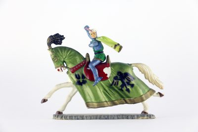 Figurine Starlux Cavalier Chevalier Moyen Age Armure Guerrier Lance