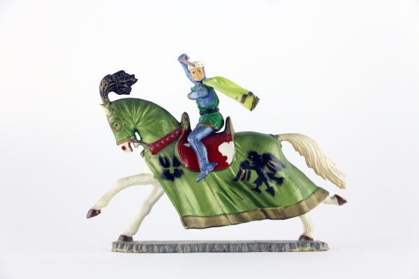 Figurine Starlux Cavalier Chevalier Moyen Age Armure Guerrier Lance