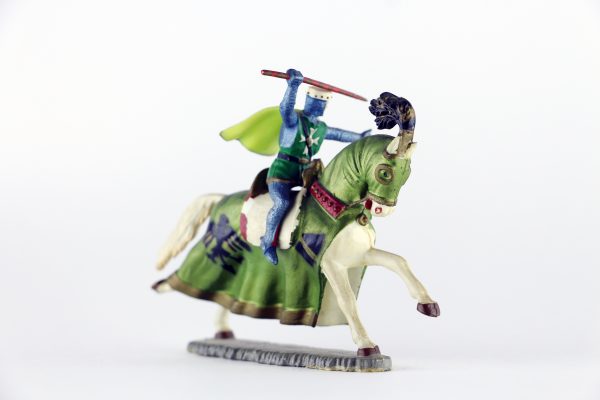 Figurine Starlux Cavalier Chevalier Moyen Age Armure Guerrier Lance