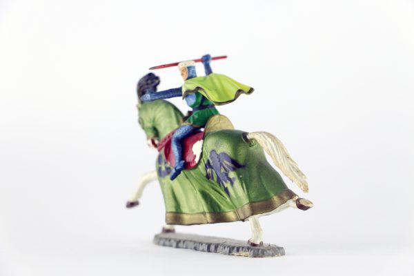 Figurine Starlux Cavalier Chevalier Moyen Age Armure Guerrier Lance