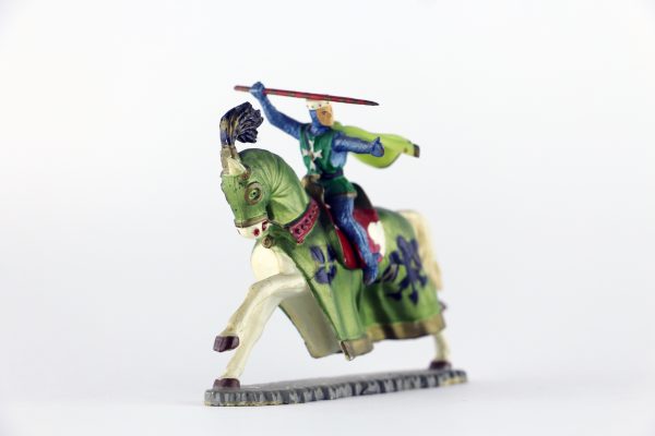 Figurine Starlux Cavalier Chevalier Moyen Age Armure Guerrier Lance