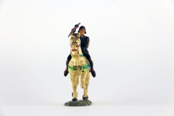 Figurine Starlux Cavalier Chevalier Moyen Age Armure Guerrier Lance