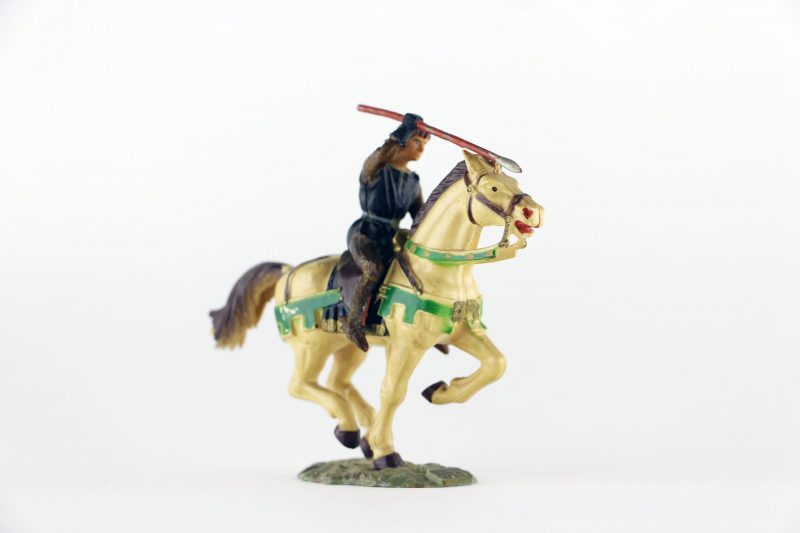 Figurine Starlux Cavalier Chevalier Moyen Age Armure Guerrier Lance
