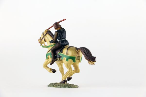 Figurine Starlux Cavalier Chevalier Moyen Age Armure Guerrier Lance