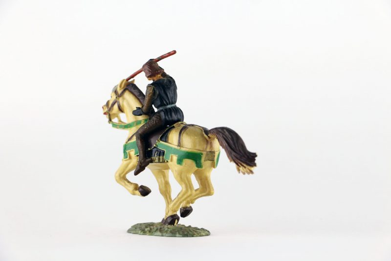 Figurine Starlux Cavalier Chevalier Moyen Age Armure Guerrier Lance